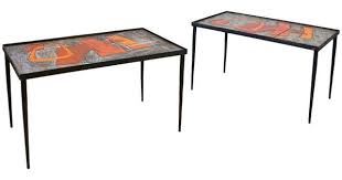 Pair Of Robert And Jean Cloutier Ceramic Coffee Tables Circa 1960 France Coffee Table Table Table Furniture