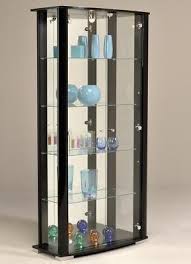 Glas Vitrine Mit Beleuchtung Abschlie Bar Schwarz Vitrine Schwarzes Glas Moderne Vitrinen