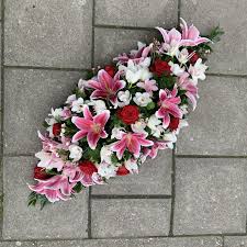 Maybe you would like to learn more about one of these? Red White And Pink Coffin Spray Funeral Flowers Tribute Wreath Funeral Flowers Flower Wreath Pink Coffin