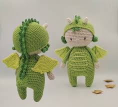 Dragon Amigurumi Pattern Crochet Pattern Crochet Dragon Amigurumi Doll  Amigurumi Fantasy Tutorial PDF Lina the Dragon Doll
