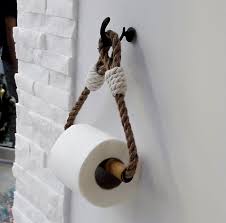 Toilet Paper Holder Jute Rope Nautical Decor For Bathroom Bamboo Paper Holder Toilet Paper Holder Toilet Paper Toilet