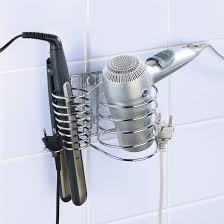 Suporte Aco Cromado Para Secador Do Cabelo E Ferro De Alisar Planchas Para Cabello Soporte Para Planchas Accesorios Bano