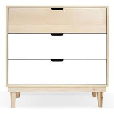 Consciously made using green grade. Nico Yeye Kabano Modern 3 Drawers Maple Dresser Kids Storage Furniture White Kathy Kuo Home