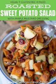 Sweet Potato Salad Recipe Has Roasted Sweet Potatoes Pecans Apples And Dried Sweet Potato Recipes Healthy Salad With Sweet Potato Sweet Potato Salad Recipe