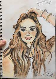 Easy, step by step drawing tutorial. Addison Rae Drawing With Chalk Made Art From The Heart Facebook