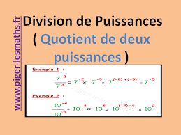 Par exemple , la formule chimique de l' eau est généralement désigné par « h2o », pour deux atomes d'hydrogène et un atome d' oxygène. Division De Puissance Quotient De Puissances Piger Lesmaths Fr