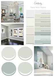 Stunning neutral color palette in a traditional, transitional bedroom with a mix of beige, cream neutrals and soft grays. Nearly Perfect Neutral Paint Colors