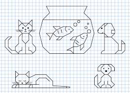 Préparer une feuille avec le même nombre de lignes et colonnes. Reproduction Sur Quadrillage Animaux Dessin Quadrillage Dessin Quadrillage Animaux Quadrillage