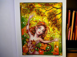 Fantasy art inspiration, free fairy coloring pages and more! Fairies 2 Christine Karron Grayscale Coloring Book Prismacolor Polychromos Derwent Lightfast Grayscale Coloring Books Fairy Artwork Fairy Coloring