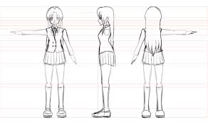 Ami Kawashima Model Sheet By Johnnydwicked On Deviantart Character Model Sheet Character Modeling Character Reference Sheet