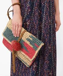 Little Painted Raffia Bag New In Accessories Autumn Winter 2016 Oysho Croatia Hrvatska Cantalar Canta Canta Modelleri