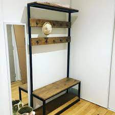 Des meubles à chaussures pour famille nombreuse, une banquette pour lacer ses chaussures, un grand miroir mural. Meuble D Entree Hiba Bois Metal La Redoute Interieurs La Redoute
