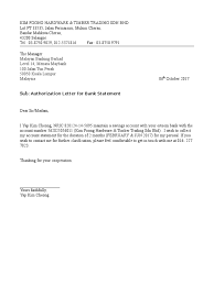 Nobody should create a fake bank statement for the purpose of passing it off as an official document. Letter Request Bank Statement