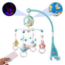 Amazon Com Mini Tudou Baby Musical Mobile Crib With Music And Lights Timing Function Projection Take Along Rattle And Music Box For Babies Boy Girl Toddler Sleep Baby