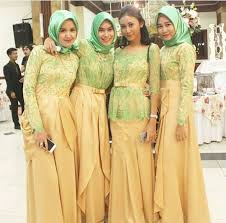 Model Kebaya Seragam Muslimah Trend 2016 Pernikahan Acara Keluarga Pesta Resmi Gaun Batik Busana Islami Model Pakaian Hijab