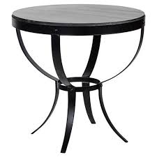 Logan Industrial Rustic Metal Stone Top Round Side Table Marble Accent Table Metal Side Table Rustic Industrial Table