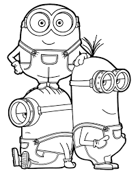 Keep your kids busy doing something fun and creative by printing out free coloring pages. Bob Stuart Kevin Free Coloring Page To Print Three Minions Together Coloring Library