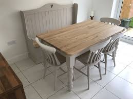 Solid Oak Table Set 5x3ft With Monks Bench Ely Farmhouse Furniture Kitchen Table Oak Oak Table Solid Oak Table