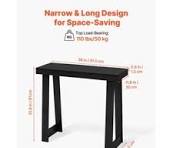 Mesa console Uimoso 36 polegadas, mesa retangular moderna de madeira para  sofá atrás