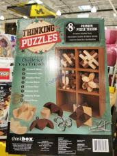This dual pack puzzle set comes with two puzzles and is a great activity for the collector fan. Think Box Horizon Thinking Puzzles 8 Pack Costcochaser
