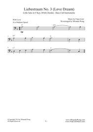 Liebestraum No 3 Love Dream Romantic Easy Cello Music Bass Clef By Franz Liszt 1811 1886 Digital Sheet Music For Sheet Music Single Lead Sheet Download Print S0 14382 Sheet Music Plus