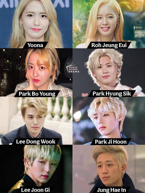 Who looks better with blonde hair among Korean actors and actresses?