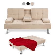 Ships free orders over $39. Best Choice Products Modern Linen Convertible Futon Sofa Bed W Removable Armrests Metal Legs 2 Cupholders Target