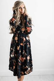 Floral Dress Floral Fall Style Fall Outfit Fall Fashion Womens Fashion Shop Jessakae Clothing Shoes Jewelry Women Fashion Floral Dress Black Style