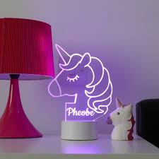 Unicorn Night Light Kids Bedroom Decor Children S Etsy