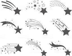 Shooting Stars Icons Comet Tail Or Star Trail Vector Set Isolated On Shooting Star Drawing Star Illustration Shooting Stars