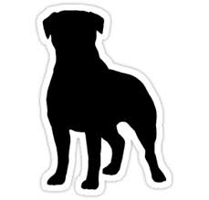 Rottweiler Silhouette S Sticker By Jenn Inashvili Dog Tattoos Dog Lovers Art Rottweiler Tattoo
