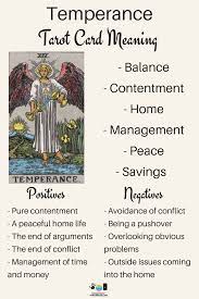 Temperance card #14 represents coolness in the face of shifting emotional tides. Temperance Tarot Card Meaning An Illustration From The Major Arcana With The Rider Waite Tarot Deck Post By Temperance Tarot Temperance Tarot Card Love Tarot