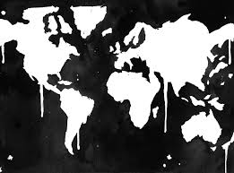 My Black And White World Map From My World Map Series Watercolor Water Color World Map Usa Travel Destinations Travel