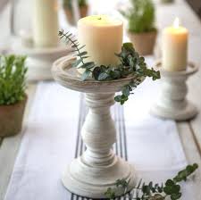 Featuring graceful designs of traditional farmhouse elegance, this handmade turned wooden candle pillars will showcase your pillar and votive wax candles. White Wooden Pillar Candle Holder From Retreat Home White Washed Effect Candlestick For Entertaining Weddings Parties Etc Super Quality