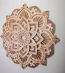 Wood Mandala Wall Art Housewarming Gift For Her For Him Etsy Mandala Wall Art Carved Wood Wall Art House Warming Gifts