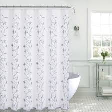 Madura Lined Floral Silver Shower Curtain Girls Shower Curtain Silver Shower Curtain Banana Leaf Shower Curtain