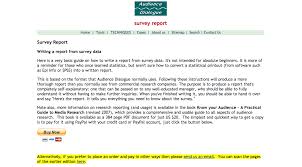 Survey Report Very Detailed Info Including Examples For Communicating Responses In Tables And Sentences Some Informatio Survey Report Report Writing Surveys