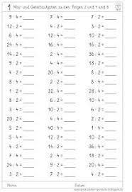 In den meisten schulen wird das 1x1 in. Kopfrechenblatter Einmaleins Multiplizieren Und Dividieren Platzhalteraufgaben Lernstubchen Kids Math Worksheets Math Tasks Tracing Worksheets Preschool