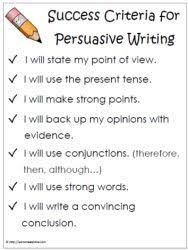 Success Criteria Persuasive Writing Persuasive Writing Persuasive Text Writing Services