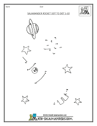 Fun Math Worksheet Dot To Dot 1 10 Salamander Rocket Fun Math Worksheets Kindergarten Math Sight Words