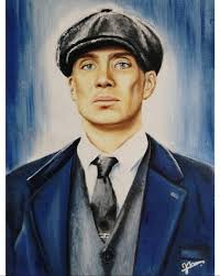 Just Cillian Murphy and Steven Knight taking a selfie infront of my  painting 🫢 #PeakyBlinders