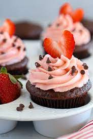 Fresh strawberry cake has an impressive 3 layers of moist vanilla cake topped with a light and how to frost a fresh strawberry cake. Chocolate Strawberry Cupcakes Celebrating Sweets