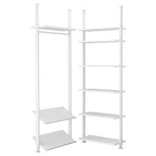 Elvarli 2 Section Shelving Unit White 36 1 8 36 1 8x87 1 4 137 3 4 92 92x222 350 Cm Ikea Storage Solutions Shelves Ikea