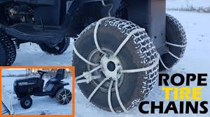 Maybe you would like to learn more about one of these? Snow Chains Rope Tire Chains For Snow Plow Riding Mower Youtube