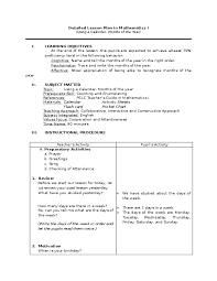 Detailed Lesson Plan In Mathematics 1 Docx Teacher Lesson Plans English Lesson Plans Lesson Plan In Filipino