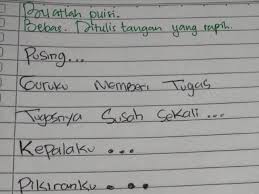 Dia cium pipi kiri dan pipi ya. Yakin Bisa Tahan Ketawa Baca 6 Puisi Buatan Anak Sd Ini Citizen6 Liputan6 Com