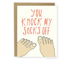 If something knocks your socks off, is it a good thing or a bad thing? Knock My Socks Off Card Hello Small World