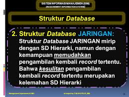 Tetapi, karena struktur harus didefinisikan lebih dahulu, maka hal ini cukup riskan. Sistem Manajemen Database Ppt Download