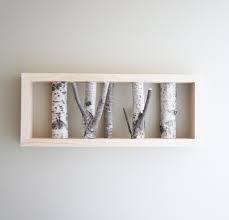Framed Birch Tree Wall Art Natural White Birch Forest Wall Art 80 00 Via Etsy Forest Wall Art Rustic Wall Decor Decor