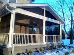 Easy project to keep the bugs from biting while enjoying the outdoors. Front Screen Porch With Vinyl Railing Contractor Talk Professional Construction And Remodeling Forum
